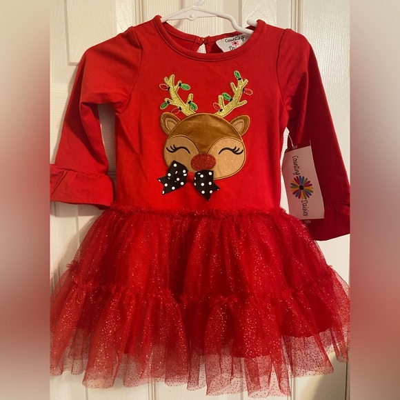 NWT  Counting Daisies Rudolph Holiday‎ Dress - Picture 1 of 9